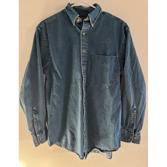 Roundtree & Yorke Other - Classic Men's Denim Button-Down Shirt - Blue